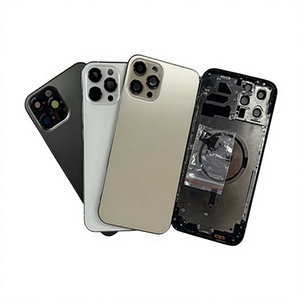 เปลี่ยนกระจกหลังสำหรับ iPhone 12 pro 12promax พร้อมแผ่นติดตั้งล่วงหน้าและกรอบกล้องและเลนส์ อะไหล่โทรศัพท์มือถือ - Product Image 1