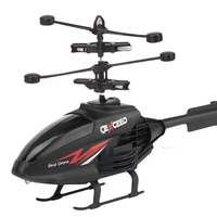 Petits Mini Jouets Volants EPT Hélicoptère Télécommandé à Induction Black Hawk avec Alimentation Électrique