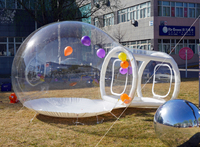Tente gonflable à bulles en PVC pour l'extérieur, taille personnalisée, pour fêtes et mariages, logo personnalisé imprimé, ventilateur intégré XINFA