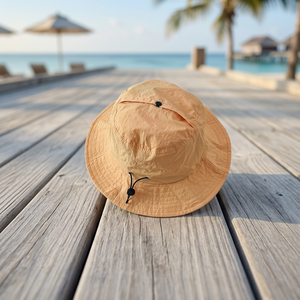 Kid Outdoor Bucket <b>Hat</b> with Hand Embroidery Logo Customizable Colors 100% Cotton Four Seasons Use - Product Image 3