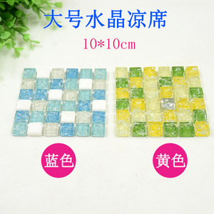 Tapis rafraîchissant rond en verre marbré pour petits animaux, réutilisable pour hamster, lapin, dissipation de la chaleur estivale - Product Image 4