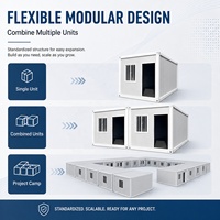 Maison préfabriquée en panneaux sandwich en acier, design en kit, petite maison modulaire avec installation rapide