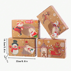 2026 New <strong>China</strong> Kraft Paper Biscuit Box <strong>Christmas</strong> Gingerbread Candy <strong>Gift</strong> Box with PVC Window for Flour Feed Packaging - Product Image 5
