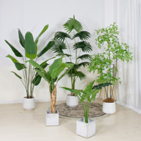 Plante verte d'intérieur nordique décorative en pot, Arbre du sang de dragon à tiges épaisses, Grand modèle tendance, Artificiel, Écologique, Réaliste, 80 cm
