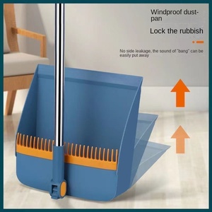 <span class=keywords><strong>2023</strong></span> nuevo juego de escoba plegable para el hogar de interior recogedor pala de basura escoba de barrido de pelo con cabeza de cerdas bolsa empaquetada de palo de acero - Product Image 3