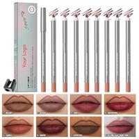 Crayon à lèvres waterproof longue tenue pour maquillage quotidien, effaçable, pour des lèvres plus pulpeuses, marque privée, rouge à lèvres nude