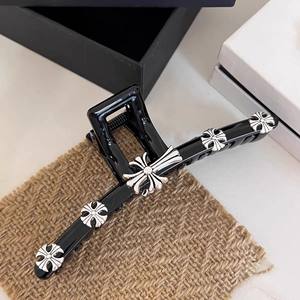 Artiglio per capelli di design di lusso Cool nero 13cm fermagli per capelli incrociati Rock Punk semplice clip per capelli per ragazze - Product Image 1
