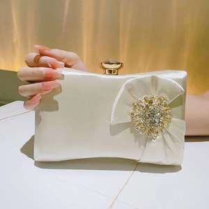 Women Handbags Luxury <b>Wedding</b> <b>Clutches</b> Purses Bowknot Elegant Ladies Square Evening Bags - Product Image 5