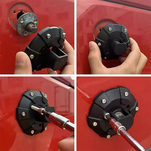Cubierta de Base de Antena de Radio, Tapa de Montaje de Carcasa de Antena, Compatible con <span class=keywords><strong>Jeep</strong></span> <span class=keywords><strong>Wrangler</strong></span> 2007-2026+ JK JKU JL JLU Gladiator JT 4xe - Product Image 3