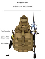 Sac messager unisexe X224Custom pour sports de plein air, sac à bandoulière classique, sac de poitrine tactique décontracté pour la randonnée, la pêche, le camping