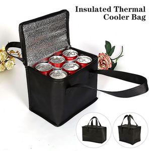 Sac isotherme portable pour étudiants, avec isolation en feuille d'aluminium épaisse, sac fourre-tout en polyester, design simple, fonction panneau solaire pour le stockage des aliments - Product Image 2