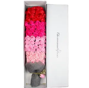 Bouquets de savon roses bleues pour mariage, fleurs artificielles, vente en gros, g