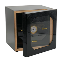 Boîte à cigares en bois de cèdre de haute qualité, humidor de bureau avec hygromètre et humidificateur, accessoires de luxe pour cigares