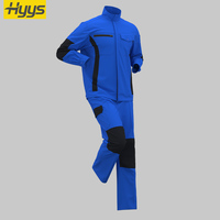 Ensemble de vêtements de travail printemps automne veste de travail personnalisée pantalon T/C Durable Construction travail gommages uniformes costume combinaisons