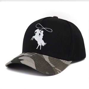 Casquettes de sport en denim vintage délavé, ajustables, à double boutonnage, avec boucle, logo personnalisé, non structurées, à calotte souple, style streetwear hip-hop baseball - Product Image 6