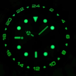 Bliger 40mm Đen tráng trường hợp nh35 tự động người đàn ông xem ngày phóng đại Sáng Quay Số dây đeo cao su vít vương miện cố định bezel - Product Image 6