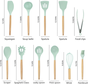 <span class=keywords><strong>Set</strong></span> peralatan dapur Esensial, peralatan memasak, silikon 19 buah, versi timbangan tebal 1850g - Product Image 4