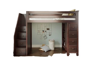 Прямая продажа с фабрики, Сосновая деревянная рама для дома, лофт, двухъярусная кровать, детская двухъярусная кровать - Product Image 1