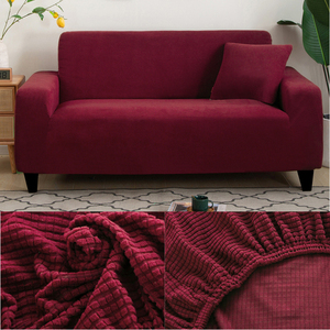 Plaid Jacquard Soft Fabric Pink <strong>Sofa</strong> <strong>Cover</strong> for Living Room 1/2/3/4/<strong>5</strong> Seats <strong>Seater</strong> All-inclusive Elastic <strong>Corner</strong> Couch Slipcover - Product Image 3