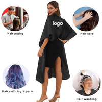 Capa de peluquería impermeable y resistente al descolorante, tipo delantal, bata o kimono, con logotipo personalizado, para adultos, venta al por mayor para peluquerías y barberías