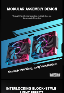 Jungle Leopard Interstellar V3 SE 120mm ARGB Case Fan Infinity <b>Mirror</b> Modular PWM Quiet Cooling Fan for PC Case - Product Image 4