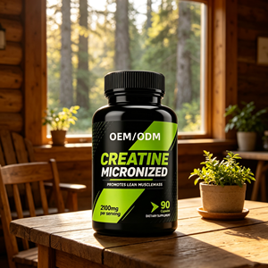OEM Private Label Micronized <b>Creatine</b> <b>Monohydrate</b> <b>Powder</b> 200g 40 Servings 5000mg Unflavored Adult Vegan Muscle Strength - Product Image 1