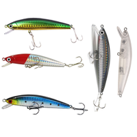 Leurre Artificiel en Plastique ABS 12cm 7g pour Pêche au Luya, Modèle Tyrant Mino, avec Hameçon, pour Perche, Poisson Mandarine, Saumon, Eau Douce et Eau de Mer
