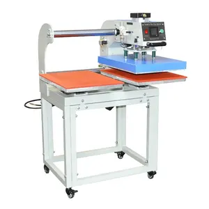 TIFFAN 40*60 Double Station prensa de calor de vaso Pneumatique Semi-automatique Sublimation Heat Press Machine pour t-shirt