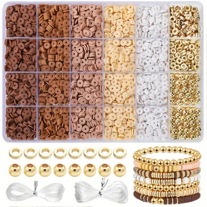 Clay <b>Bead</b> <b>Set</b> 2000Pcs 24-Compartment DIY Jewelry Making Bracelet Kit Round Polymer Clay <b>Beads</b> for Crafting Accessories - Product Image 3