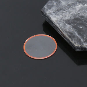 แผงหน้าต่างแซฟไฟร์แบบกำหนดเองจากโรงงานที่มีเส้นผ่านศูนย์กลาง 2.6 ซม. และขอบเคลือบสีส้มหนา 0.6 มม. - Product Image 1