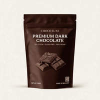 Sachets Mylar mats à fond plat pour snacks, bonbons et chewing-gums, qualité alimentaire, vente en gros, faible MOQ