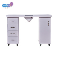 Ensemble table et chaise de manucure de luxe léger avec tiroirs, bureau à ongles en MDF, autres meubles de salon professionnels avec dépoussiéreur