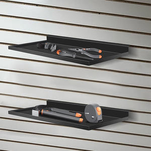 Kệ Slatwall JH-Mech để lưu trữ và sắp xếp, hình chữ nhật, 17x8 inch, kệ thép sơn tĩnh điện màu đen lớn dành cho Slatwall - Product Image 3