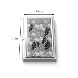 ที่ใส่บัตรธุรกิจแบบพับได้ ทำจากโลหะเงินคุณภาพสูง ดีไซน์พิเศษ ขายส่ง - Product Image 4