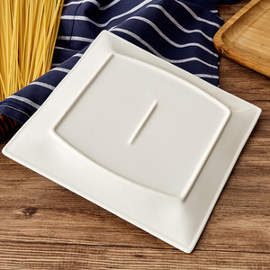 Assiette à steak de style occidental, plat principal, en céramique carrée, vaisselle d'hôtel porte-bonheur, passe au micro-ondes, style vintage de luxe léger, grande taille - Product Image 4