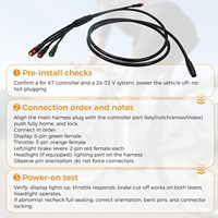 Cable Principal Impermeable 1T5 913AG para Bicicleta Eléctrica, Arnés de Cableado de 9 Pines para Controladores, Freno, Pantalla y Acelerador