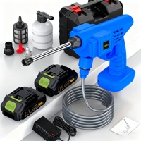 Langyue A2001 DIY Brushless Cordless High Pressure Wash Gun dengan Baterai Lithium Portabel Isi Ulang untuk Mencuci Mobil