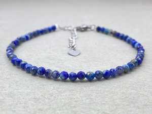 Stainless Steel Dainty Gemstone <b>Bracelet</b> with Micro Faceted Beads Minimalist Tiny Gemstone Jewelry for Unisex - Product Image 2