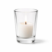 Lot de 55 ml de coupelles en verre transparent pour bougies chauffe-plat, idéales pour la décoration de tables lors de fêtes et événements