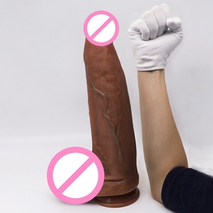 Dildo de grande taille 13,38 pouces en silicone liquide de qualité supérieure, jouet sexuel réaliste pour la masturbation féminine, imperméable, emballage discret - Product Image 1