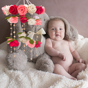Mobile en feutre pour enfants, Roses à suspendre, pour la chambre d'enfant, nouveau-né - Product Image 5