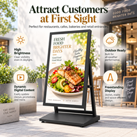 Affichage numérique extérieur, écran haute luminosité 43 pouces 1800 nits, panneau de menu LCD étanche IP65 avec contrôle Wi-Fi