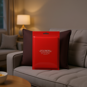 Film PVC rouge 196,9 x 35,4 pouces, feuille plastique décorative pour la protection des meubles - Product Image 2