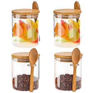 Ensemble de bocaux Mason pour épices domestiques avec plateau, pots à condiments, cuillères, pour sucre, poivre, assaisonnements, cuisine et fêtes - Product Image 4