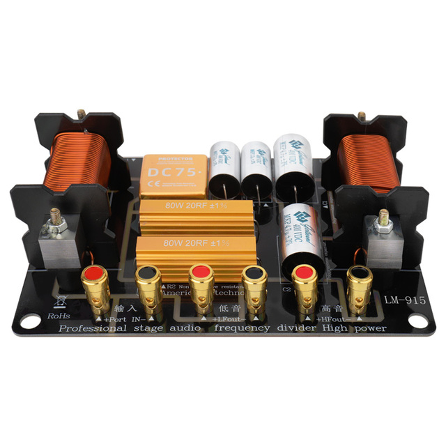 Gertsound LM915 Passive Two-Way 12-15Inch >800W Treble/Bass Copper Crossover Network Speaker Divider 4-8 Ohm
