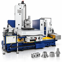 Machine de perçage et de fraisage horizontale CNC de haute précision et robuste pour l'usinage des métaux, le perçage et la production industrielle