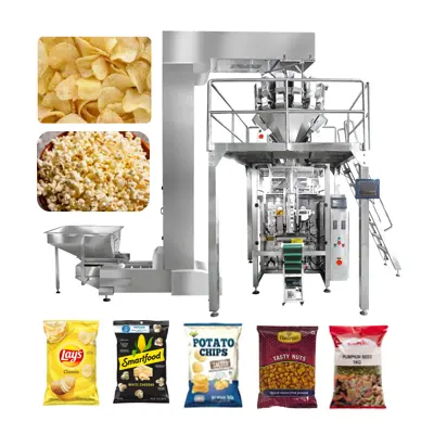 Automatische Multi-Head Elektronische Weegschaal Combinatie Weegverpakking Korrelige Voedselnoten Snacks Zak Verpakkingsmachine