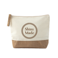 Pochette cosmétique en toile de jute épaisse de haute qualité Bangji OEM, pour femmes, pour le soin quotidien, organiseur de rangement pour articles de toilette