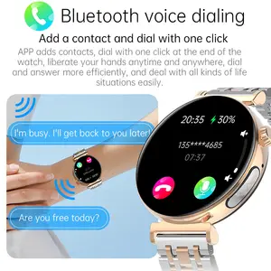 Bluetooth Call+ECG Lady Smart Watch Blood Pressure Heart Rate Body Temperature NFC Women Wristwatch Weath Remote Photo