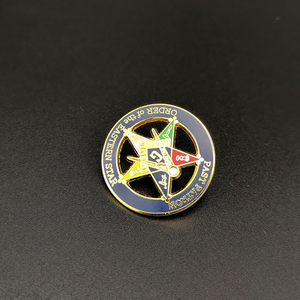 Broche y Pin de la Orden del Estrella de Oriente de los Masones Libres, Insignia Masónica de Solapa, Artesanía en Metal - Product Image 2